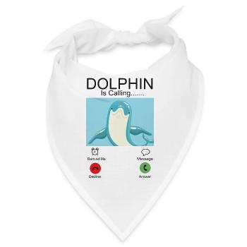Dolphin Phone Display Dolphin Is - Bandana - Weiß - Vorne