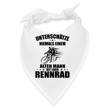 Alten mann mit einem wandert - Bandana - Weiß - Vorne