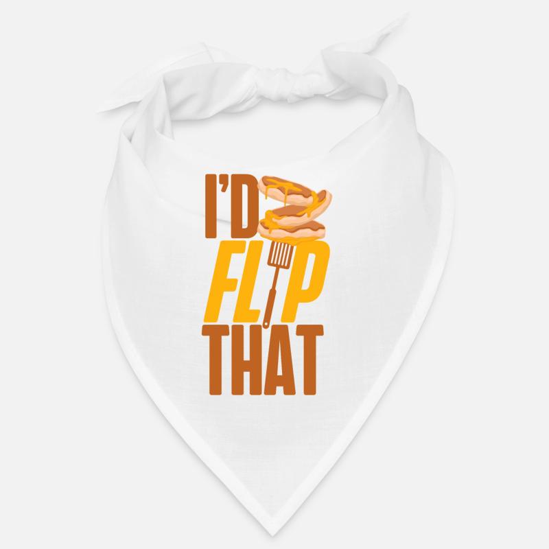 Pancake Lover Kids Pun I'd Flip Bandana