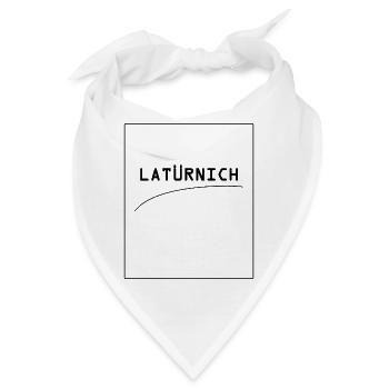 latürnich schwarz - Bandana - Weiß - Vorne