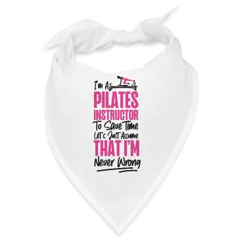 Pilates Instructor Teacher I'm A - Bandana - Weiß - Vorne