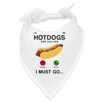 Hot Dog Adult Phone Display Hot - Bandana - Weiß - Vorne