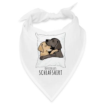 Hund Schlafshirt Retriever Offizielles Schlafshirt - Bandana - Weiß - Vorne