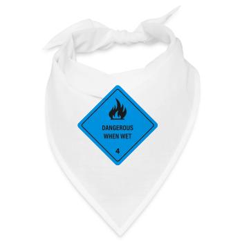 Nass und in Flammen! - Bandana - Weiß - Vorne