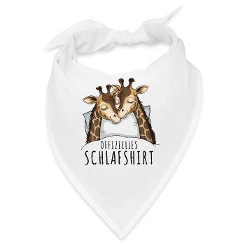 Schlafshirt Giraffen Offizielles Schlafshirt - Bandana - Weiß - Vorne