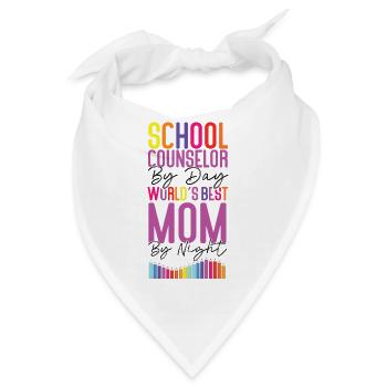 School Counselor Mom School - Bandana - Weiß - Vorne