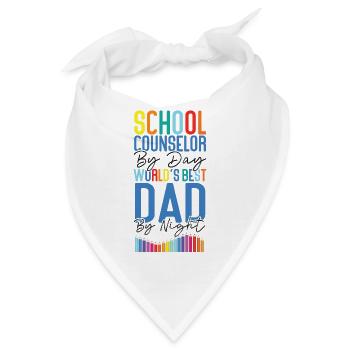 School Counselor Dad School - Bandana - Weiß - Vorne
