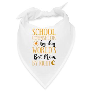 School Counselor Mom School - Bandana - Weiß - Vorne