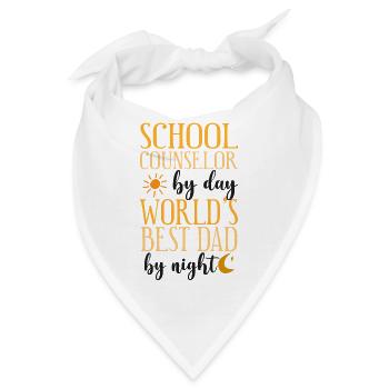 School Counselor Dad School - Bandana - Weiß - Vorne