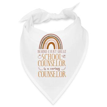 School Counselor Rainbow Behind - Bandana - Weiß - Vorne