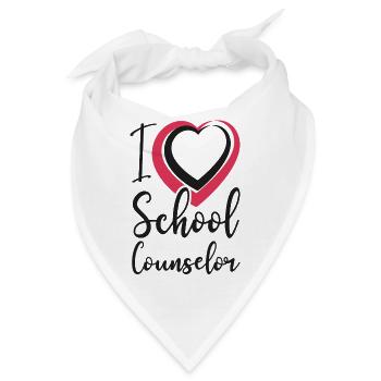 School Counselor Heart I (Heart) - Bandana - Weiß - Vorne