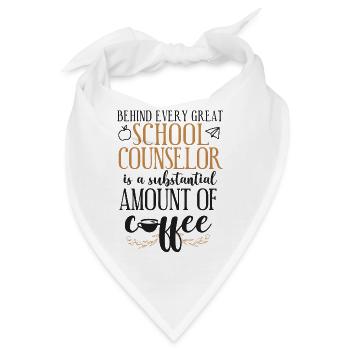 School Counselor Coffee Behind - Bandana - Weiß - Vorne