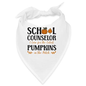 School Counselor Pumpkin Fall - Bandana - Weiß - Vorne
