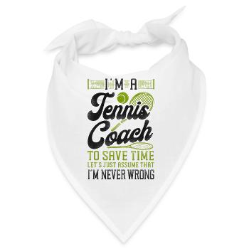 Funny Tennis Player Racket I'm A - Bandana - Weiß - Vorne