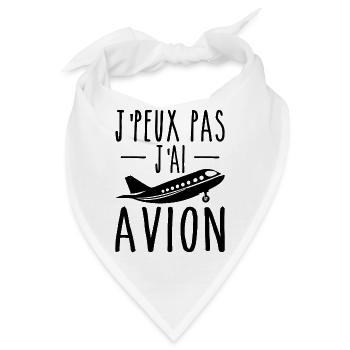 Ich kann nicht Ich habe Flugzeug Humor Luftfahrt Geschenk - Bandana - Weiß - Vorne