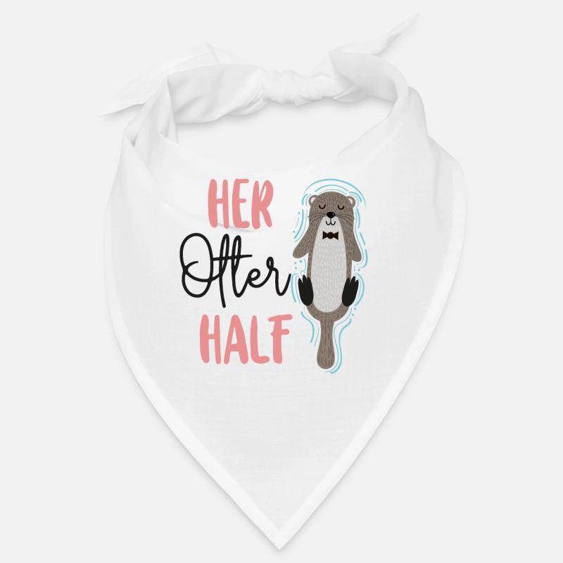Otter Couple Pun Valentines Day Bandana