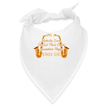 Saxophone I'm A Orchestra Lovin' - Bandana - Weiß - Vorne