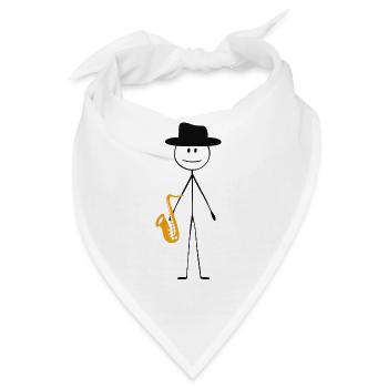Saxophone Saxophone Guy - Bandana - Weiß - Vorne