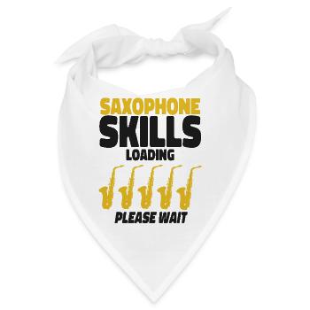 Saxophone Saxophone Skills Loading - Bandana - Weiß - Vorne