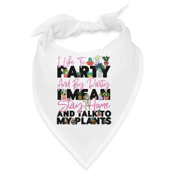 Plant Lover Gardening I Like To - Bandana - Weiß - Vorne