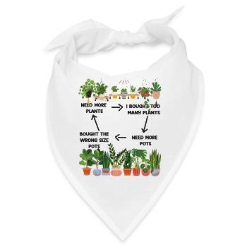 Plant Lover Gardening Need More - Bandana - Weiß - Vorne