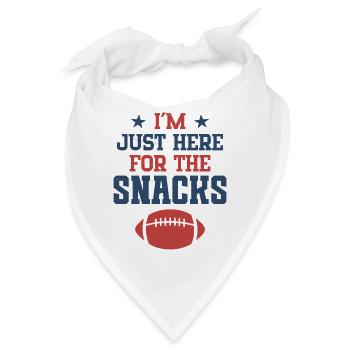 Ich bin nur wegen der Snacks hier - Bandana - Weiß - Vorne