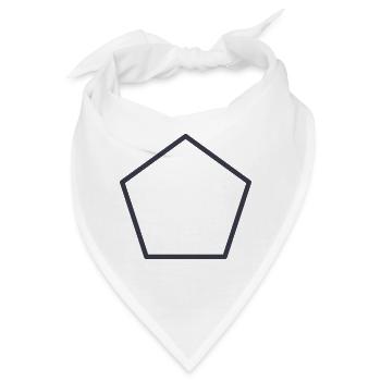 Abstract - pentagon shape - Bandana - Weiß - Vorne