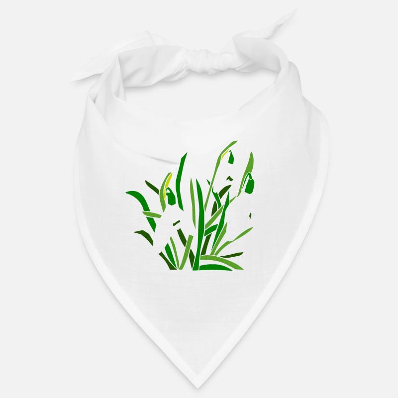 Snowdrops, flowers, petals, floral, spring Bandana