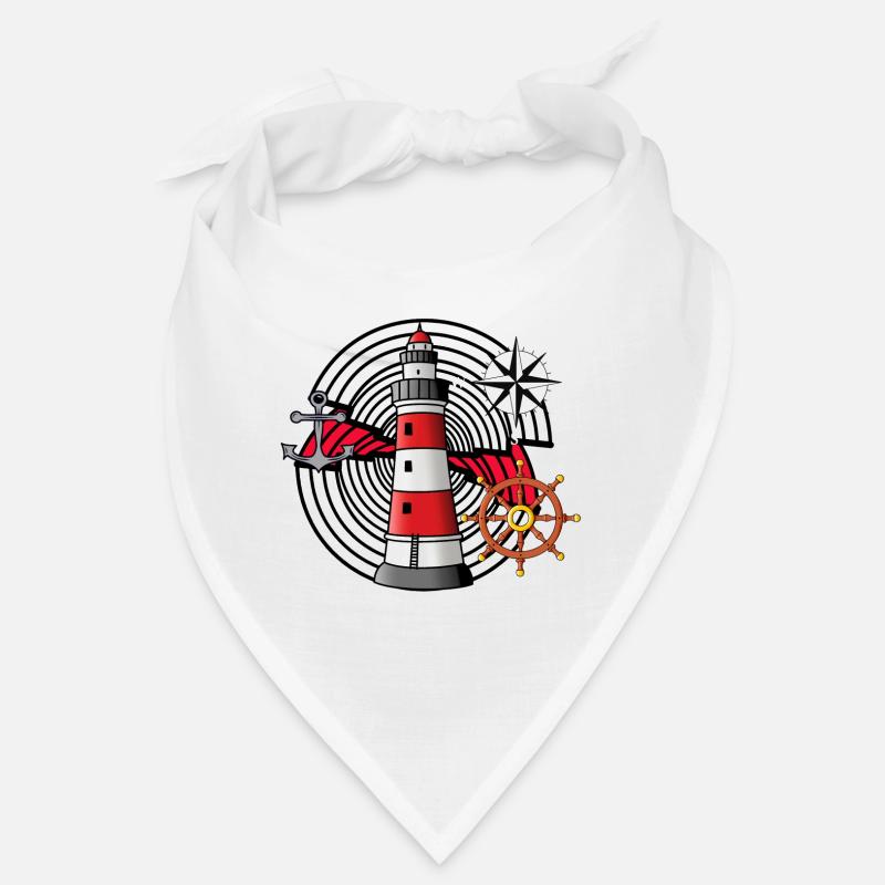 Anchor Steering Wheel Lighthouse Wind Rose Compass Nautical Bandana