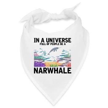 Narwhale Einhornwal Wal Wale Meer Ozean Biologie - Bandana - Weiß - Vorne