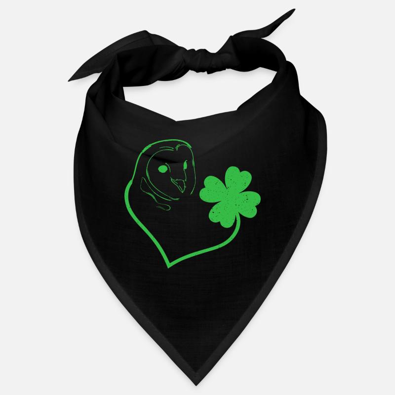 Owl Cloverleaf Heart Cloverleaf Bandana