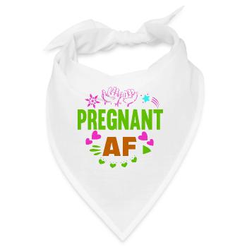 Mutter Schwanger Baby Säugling T-Shirt Mama - Bandana - Weiß - Vorne