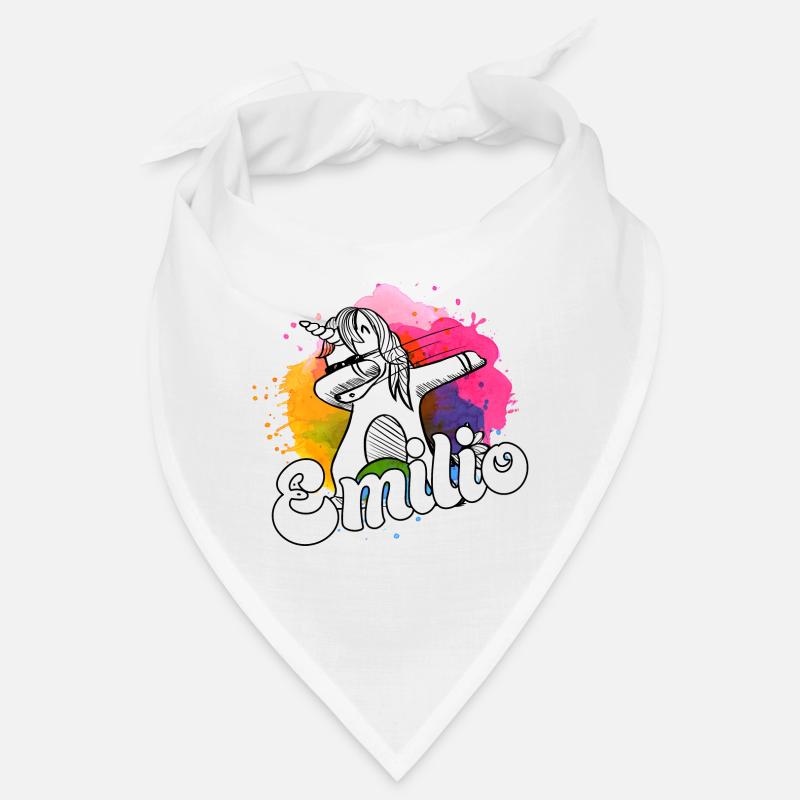 EMILIO - Schöner Jungen Name mit Coolem Einhorn Bandana