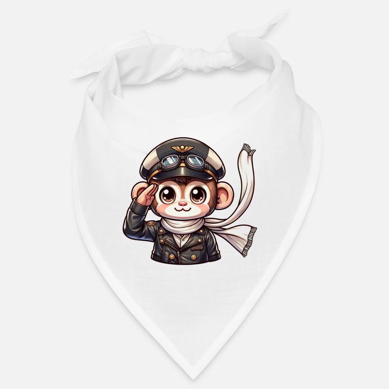 Cute Monkey Pilot Bandana