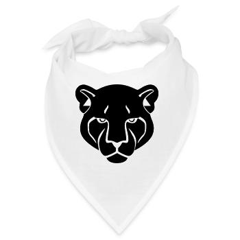 Kopf des Panthers - Bandana - Weiß - Vorne