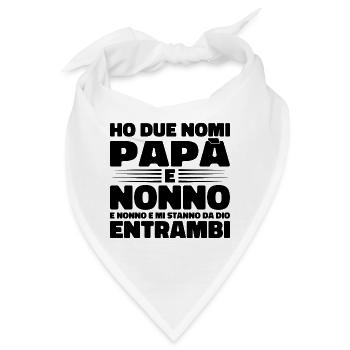 Papa und Opa - Bandana - Weiß - Vorne