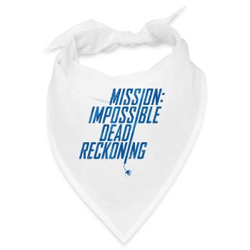 Mission Impossible Dead Reckoning Design In Blau - Bandana - Weiß - Vorne