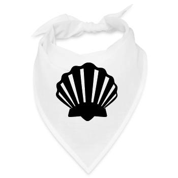 Muschel - Bandana - Weiß - Vorne