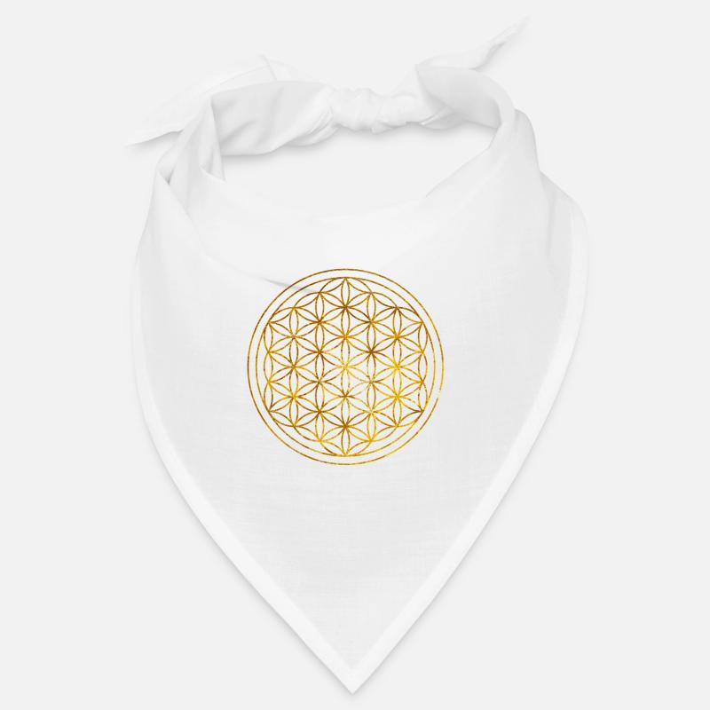 Blume des Lebens -Lebensblume - Bandana - Weiß