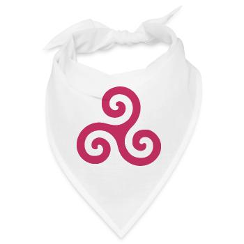 Triskele Magenta - Bandana - Weiß - Vorne