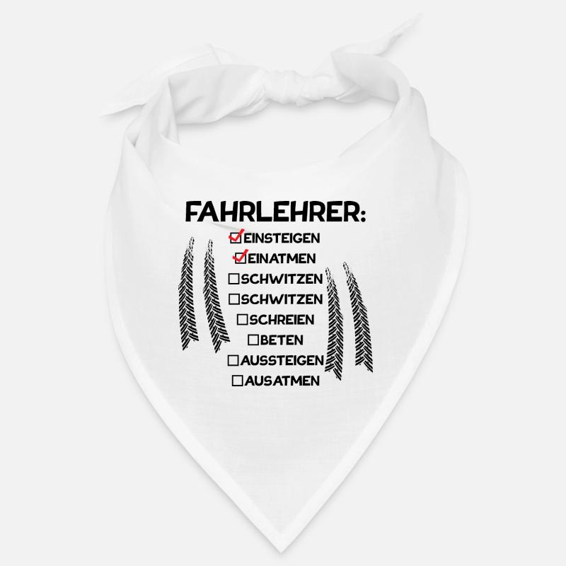 Fahrlehrer einsteigen einatmen Beruf Geschenk Bandana
