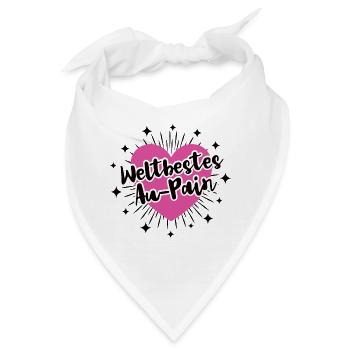 Au Pair Auslandsjahr Beste Au-Pair Mädchen Aupair - Bandana - Weiß - Vorne