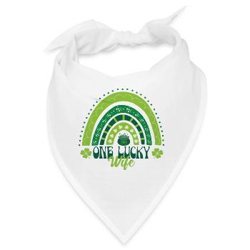 Eine glückliche Saint Patrick Frau - Bandana - Weiß - Vorne