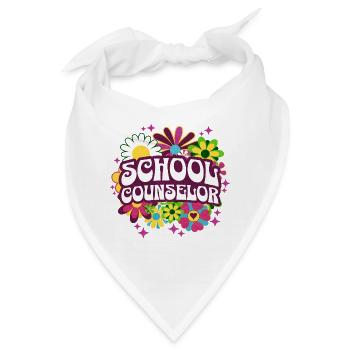 Schulbehörde Blumen Schulberater - Bandana - Weiß - Vorne