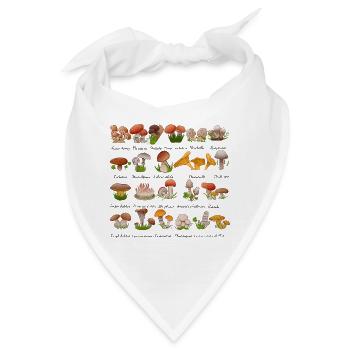 Pilzsammler für Mykologie - Bandana - Weiß - Vorne