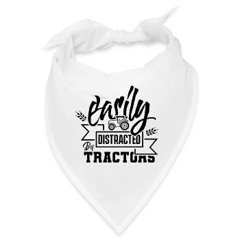 Leicht Abgelenkt Von Traktoren Trecker Traktor - Bandana - Weiß - Vorne