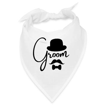 Groom - Junggesellenabschied - Bandana - Weiß - Vorne