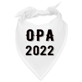 Opa 2022 - Werdende Opa - Bandana - Weiß - Vorne