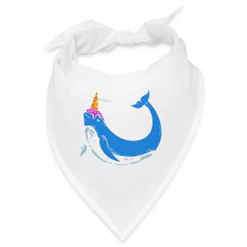 Eiscreme Narwhal Naschkatze Gift - Bandana - Weiß - Vorne