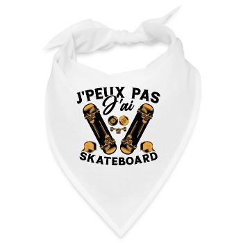 Ich kann nicht Skateboarding - Bandana - Weiß - Vorne